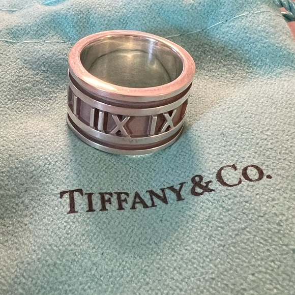 Tiffany Silver Roman Numeral Ring Size